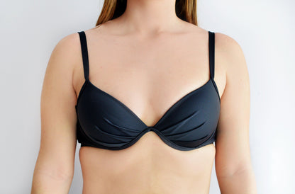 Sunlover Swimwear model wearing a black bikini top (Colour: BLK)