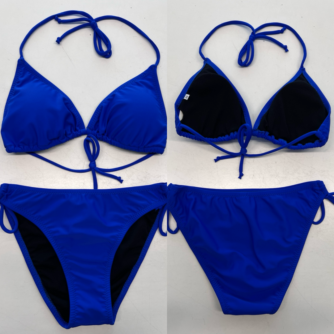 Sunlover Swimwear model lime triangle bikini against a plain background (Colour: RYL)