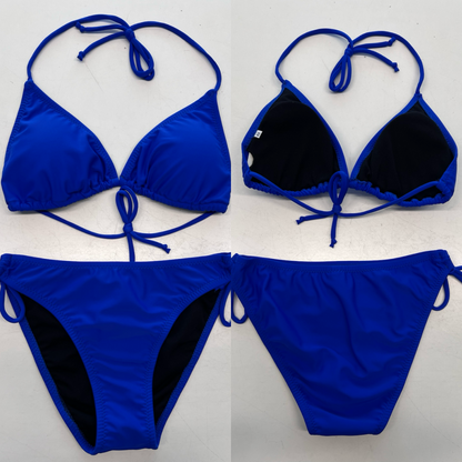 Sunlover Swimwear model lime triangle bikini against a plain background (Colour: RYL)