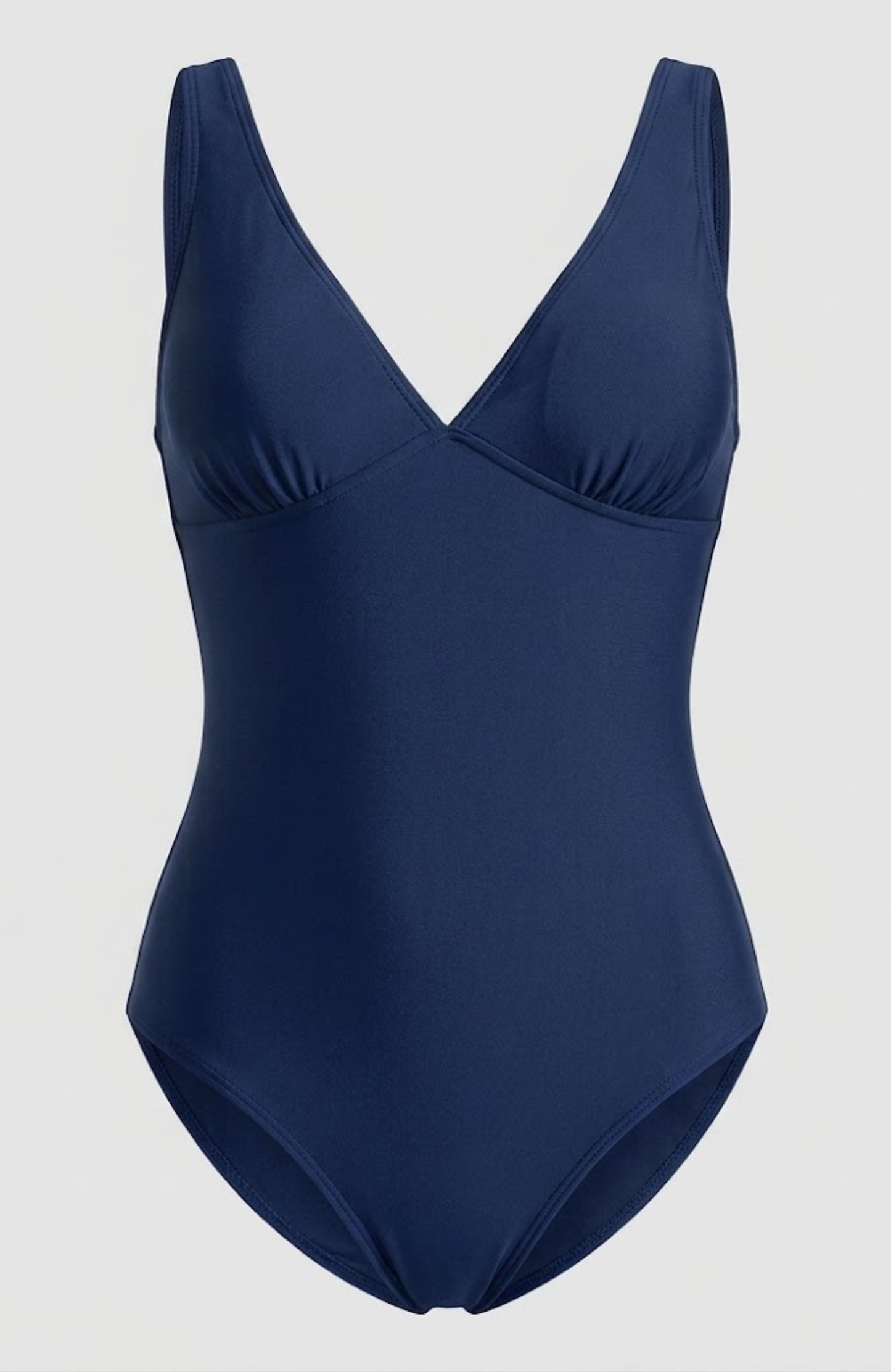 Sunlover Swimwear Model wearing a one piece navy blue bikini (Colour: NVY)