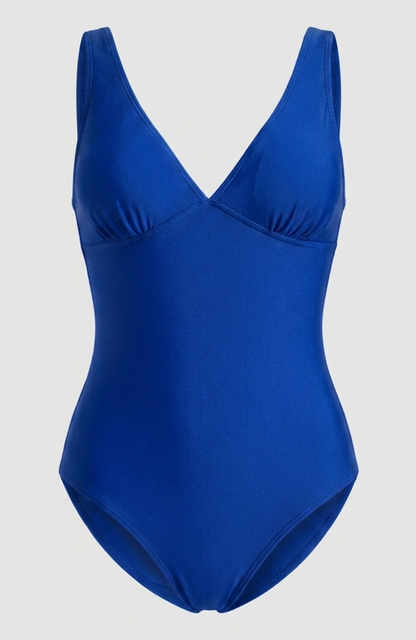 Sunlover Swimwear Model wearing a one piece royal blue bikini (Colour: RYL)